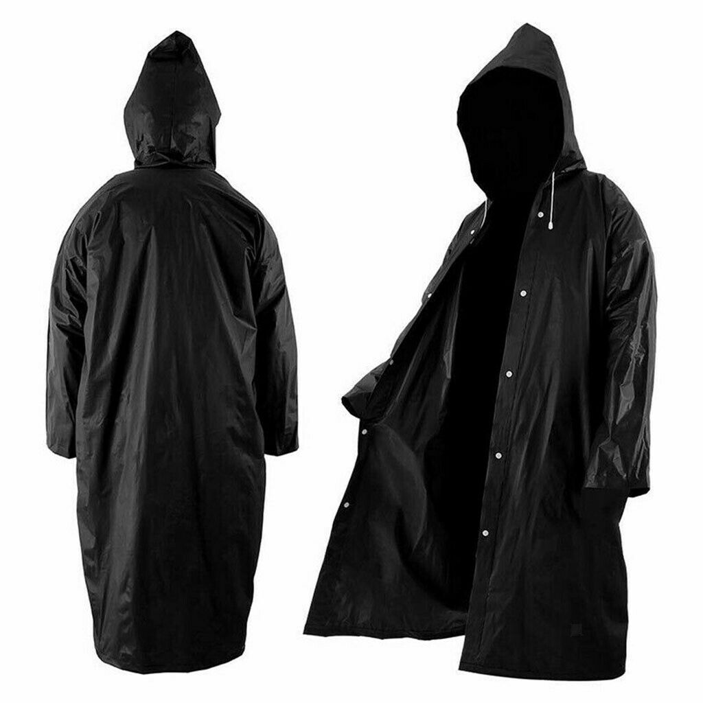 Raincoat Waterproof Hooded Rain Coat Cover Womens Mens Rainwear Poncho Jackets