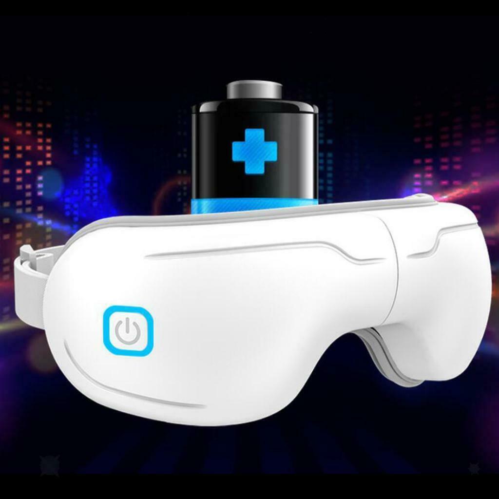 Eye Massager with Heat Electric Vibration Music Portable Rechargeable and 180°