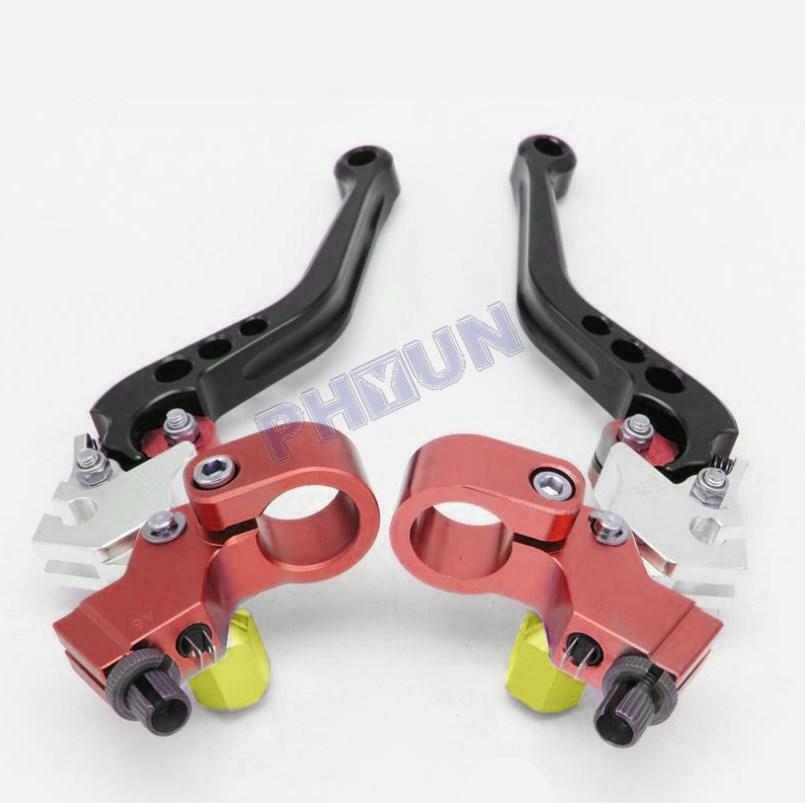 2Pcs 22mm Motorcycle Brake Clutch Levers Left & Right Double Clutch Drum Brake