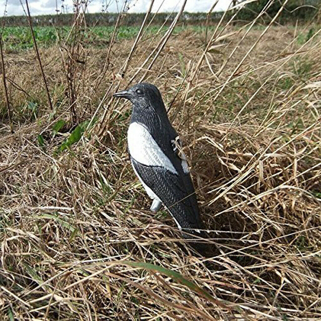 4xMagpie Decoy Realistic Garden Decoration Feathered Birds Hunting Decoys