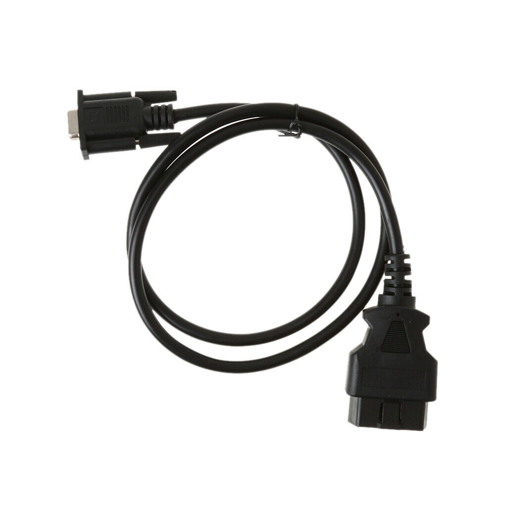 Diagnostic Tools OBD2 16  to DB9 Adapter Cable High Quality Black