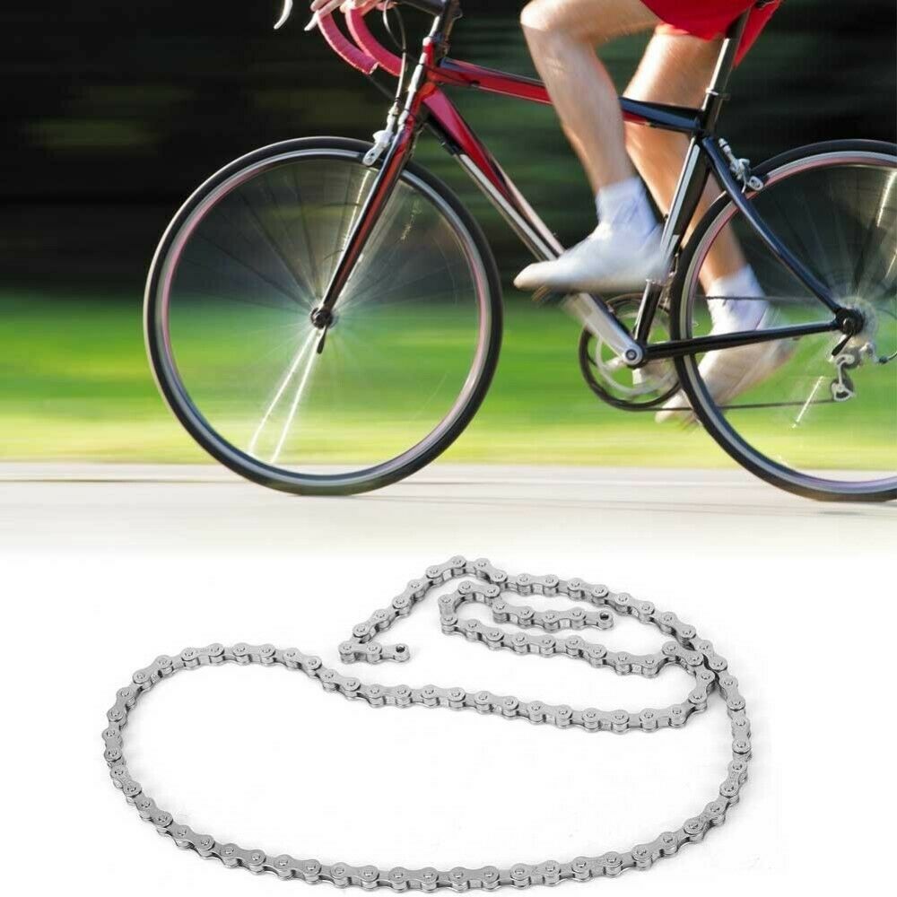 Fixed Gear Bike Chain Single-Speed Rust-proof Bicycle Chain 98 Links Steel Tool