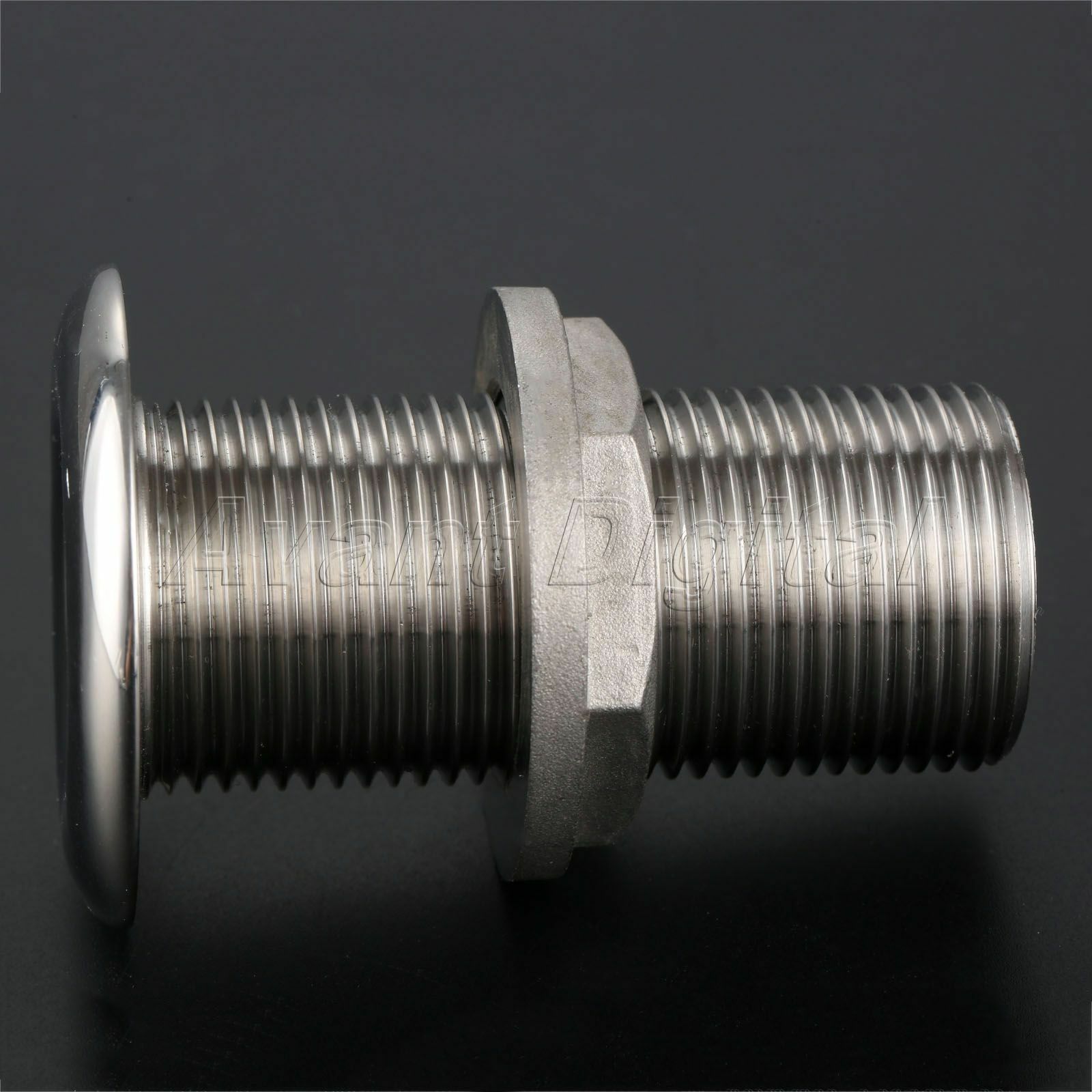 Stainless Steel Hardware Boat Thru Hull Fitting Drain Connector for 1" Hose