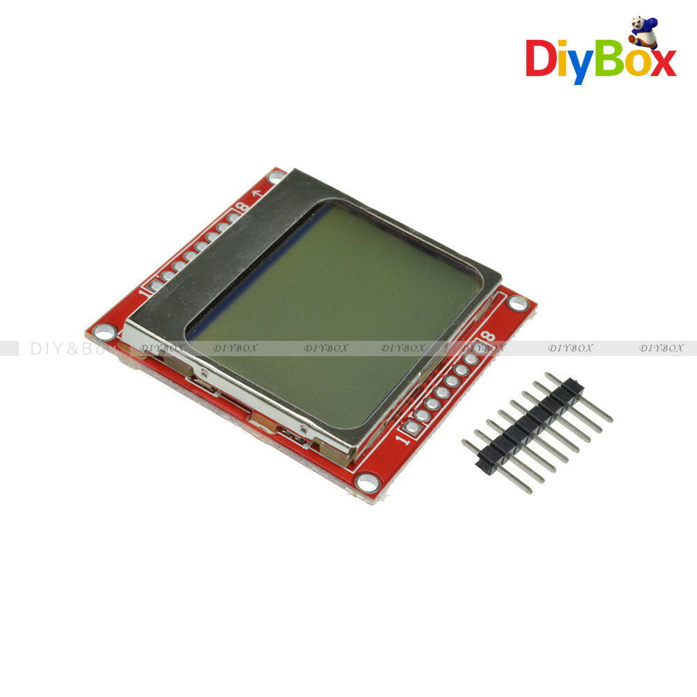 2PCS 84*48 84x48 LCD Module White Backlight Adapter PCB for Nokia 5110 Arduino