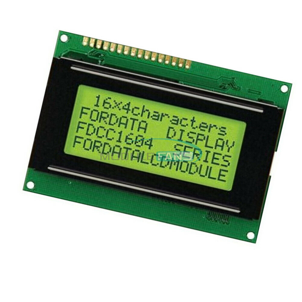 Yellow Blacklight 5V LCD1604 16x4 Character LCD Display Module LCM  Arduino