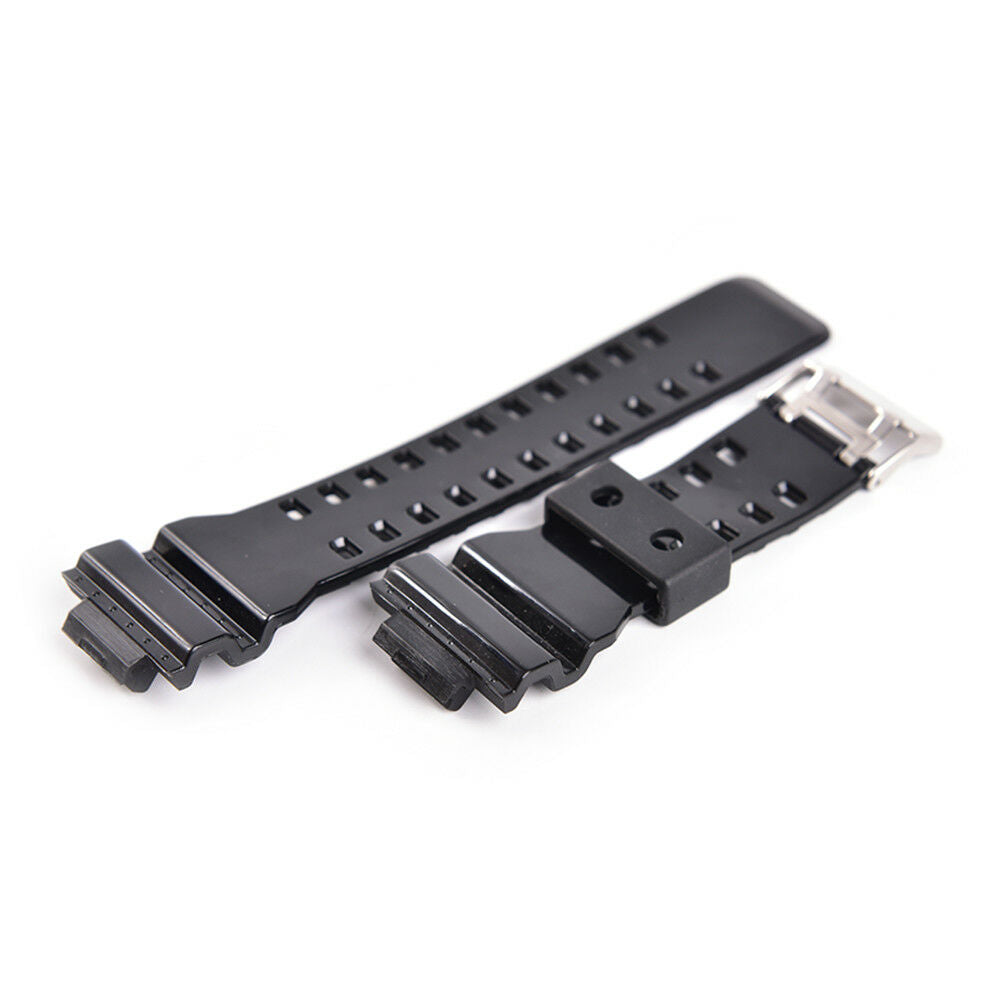 16mm Rubber Watchbands Men Black Sport Diving Silicone Watch Strap For g-.l8
