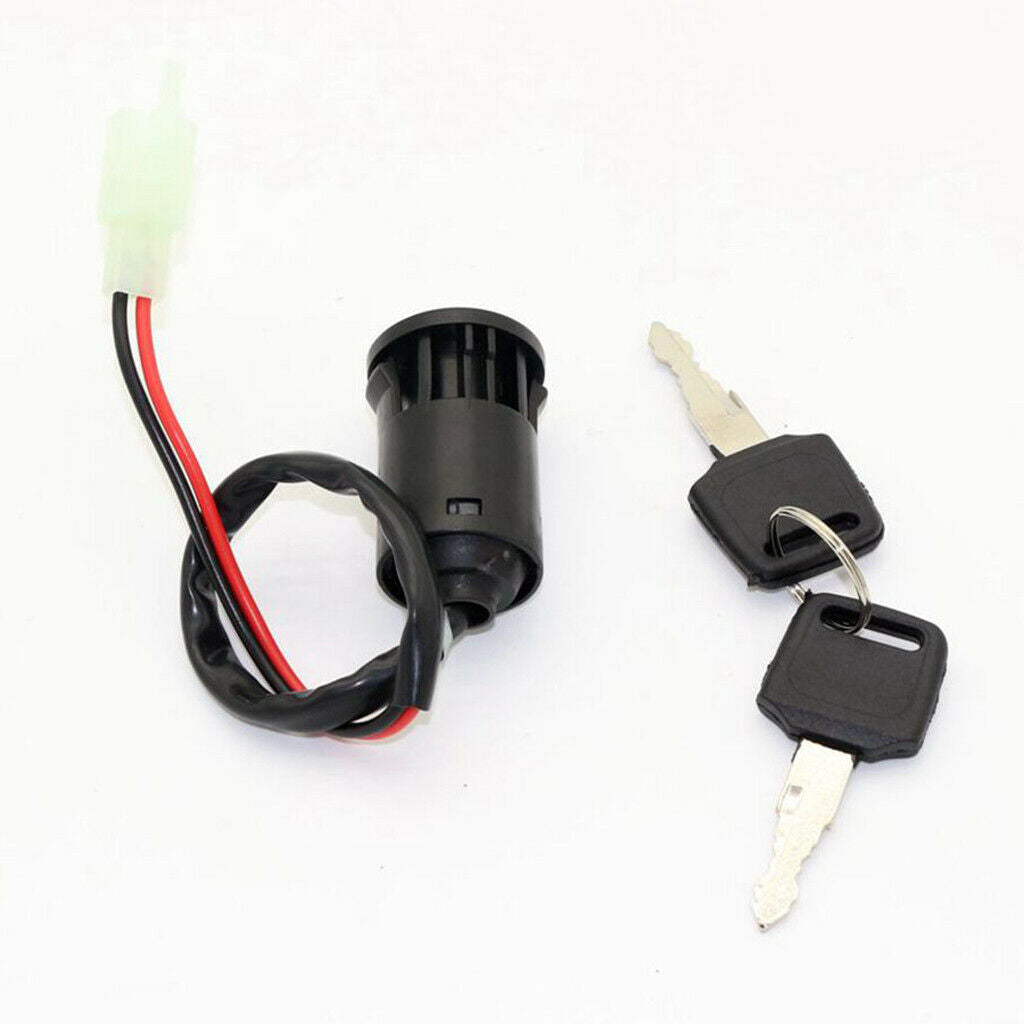 Set of 4 2 Wire Ignition Key Switch w/ 2 Keys for Scooter Motorcycle Gokart