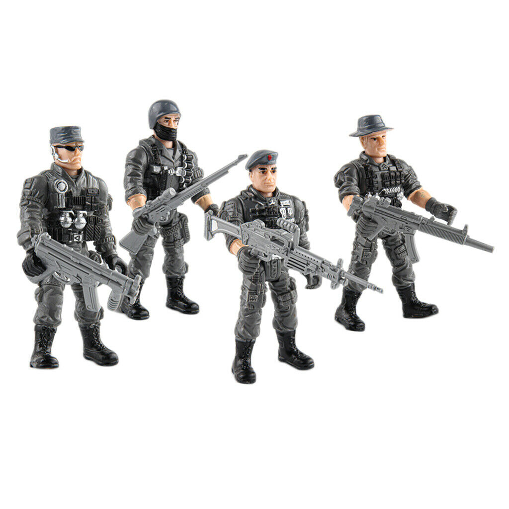 4pcs Marine Corps Soldier Military Scene Sand Table Layout Collection Gift