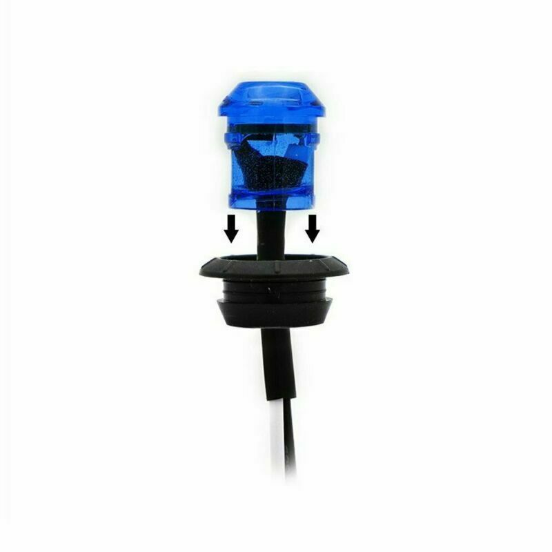 Pack10 Smoked Round Side Marker lights 3/4"LED Bullet Light Truck Trailer Blue