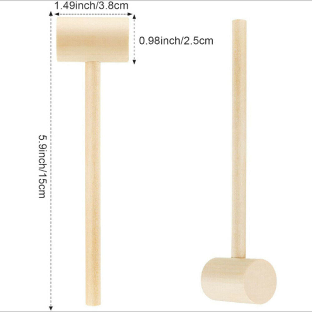 10Pcs Wooden Hammer Mini Wood Mallets For Seafood Lobster Crabs Home Hammer Tool