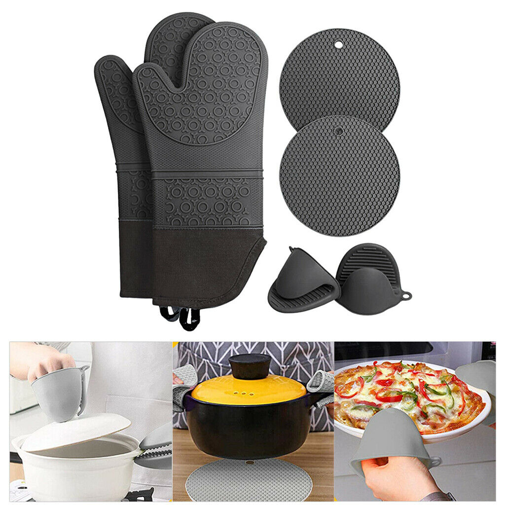 Silicone   Oven Mitts Pot Holders & Hot Pads Potholders for Kitchen