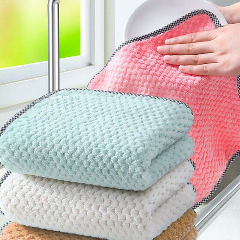 Kitchen daily dish towel dish cloth kitchen rag non-stick oil thickened c.l8