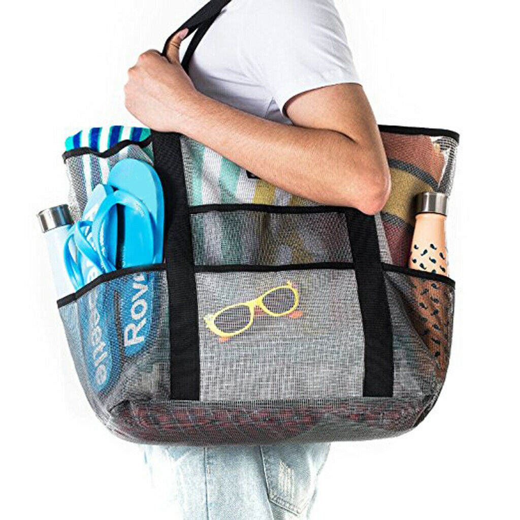 Folding Shoulder Handbag Reusable Tote Beach Shopping Travel Toiletry Bag