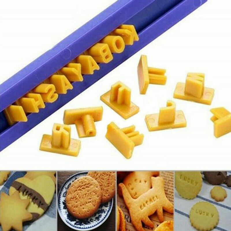 Alphabet Letter Number Cookie Biscuit Mold Press Embosser Cutter Fondant .l8
