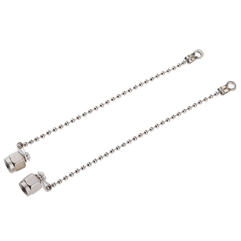2Pcs SMA Male Straight Protection Dustproof Cover with Chain