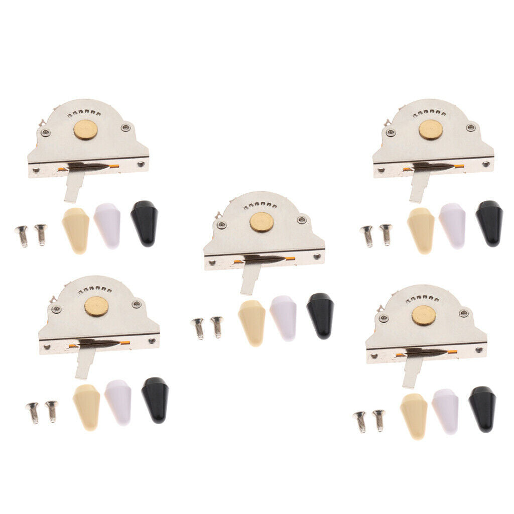 5 Pack Pickup Selector Switches Zinc Alloy for Electric Guitar Accessory Luthier