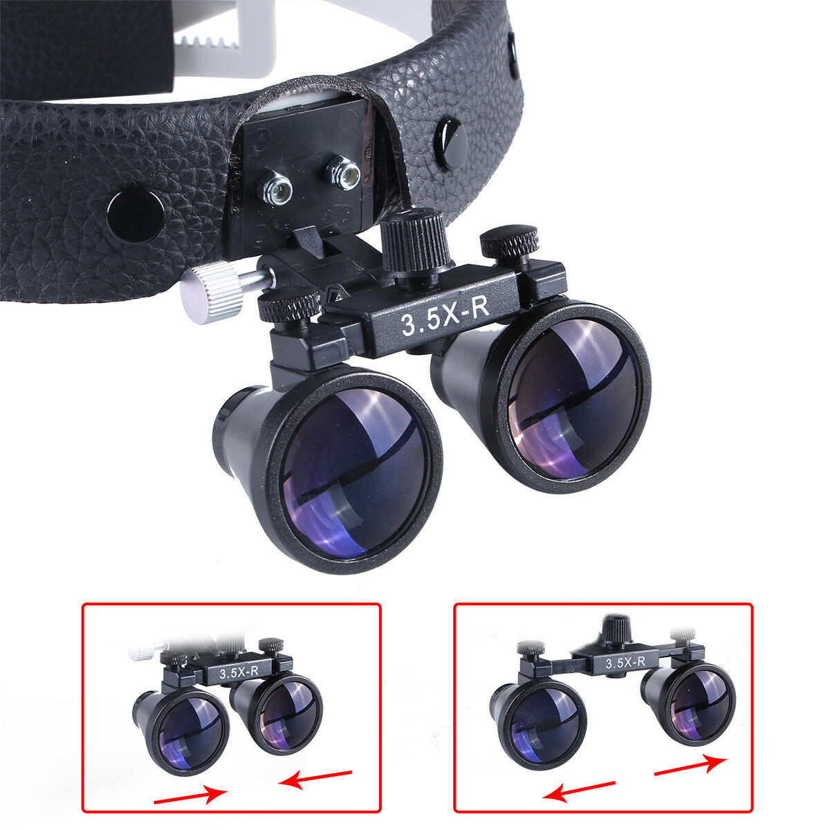 3.5X Dental Headband Medical Binocular Loupes Magnifier + LED Headlight