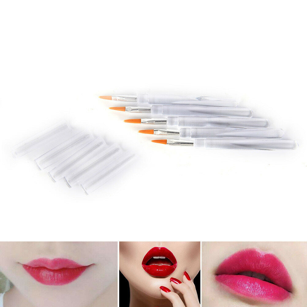 5Pcs Disposable Professional Lip Brush Lipstick Beauty Applicator Make Up ToolDF