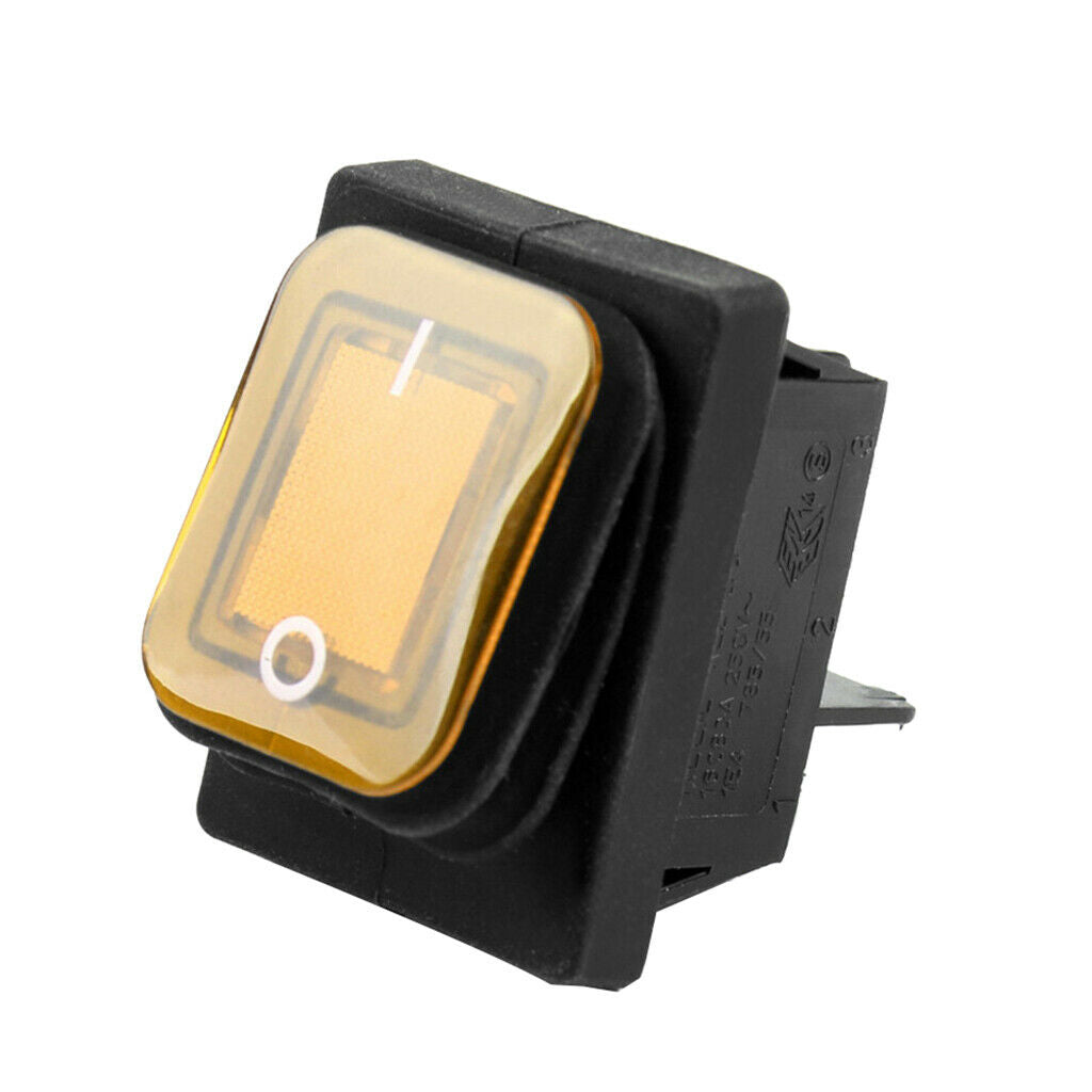 12V 4 Pins Car Boat Fog Light Rocker Toggle Switch Dashboard Parts Yellow