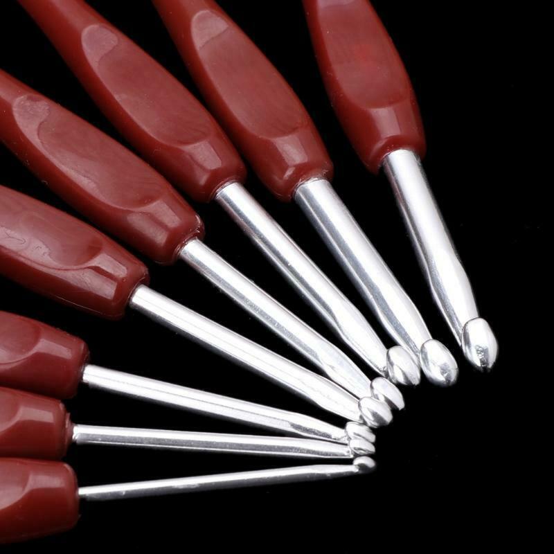 8 Sizes Aluminium Circular Crochet Knitting Sweater Needles Craft Set Bird New