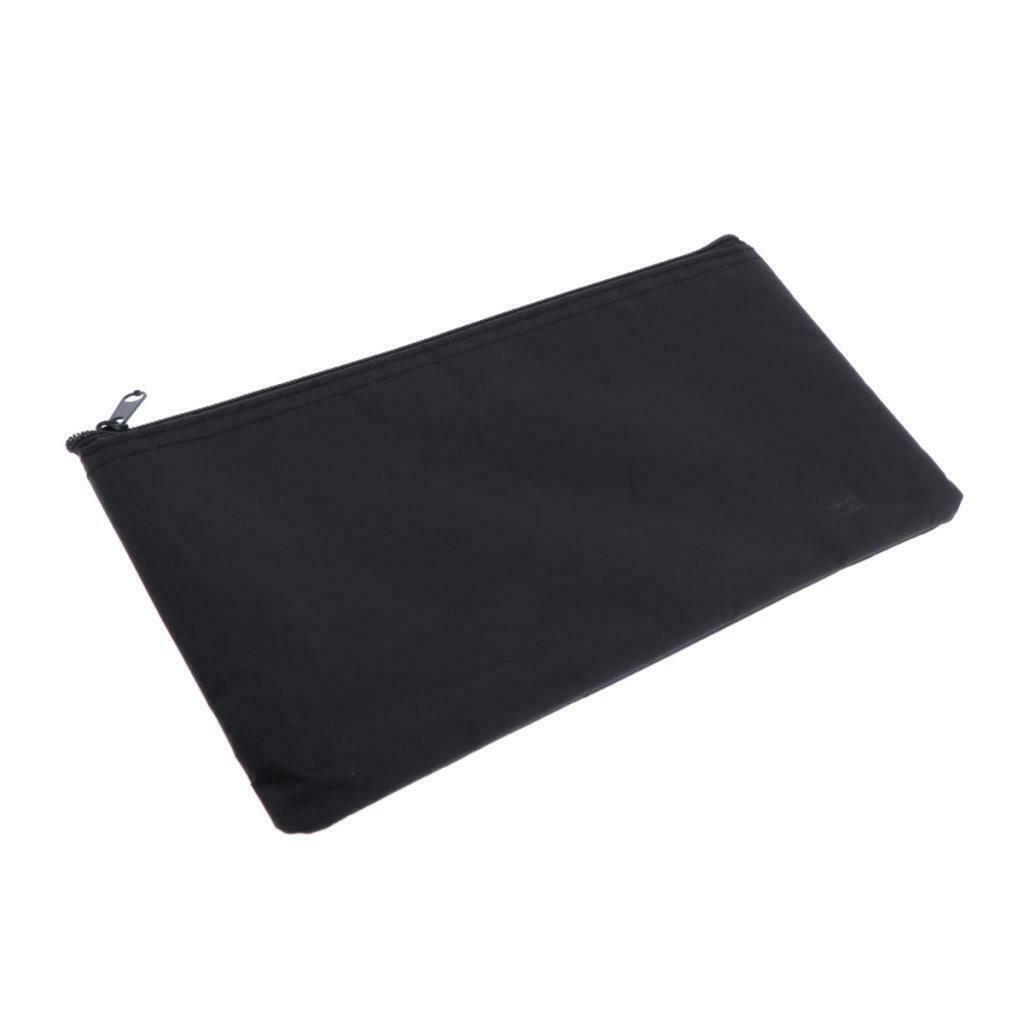 1pc Mic Protective Bags Pouch Zipper Bag Outdoor Traveling 22x11cm Black