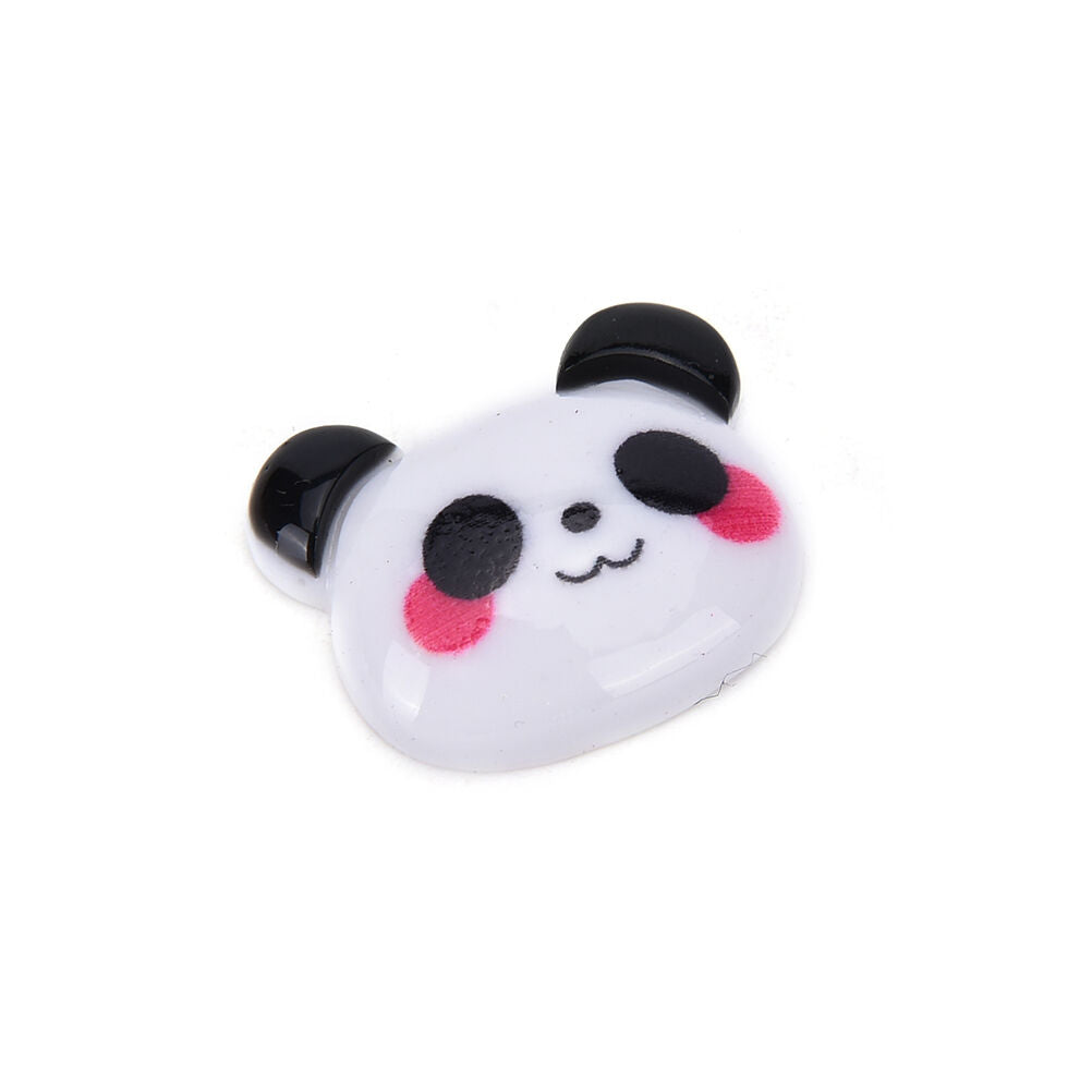 10X Black White Panda Cabochon Flatback Horse Hair Bow Center Craft Embel.l8