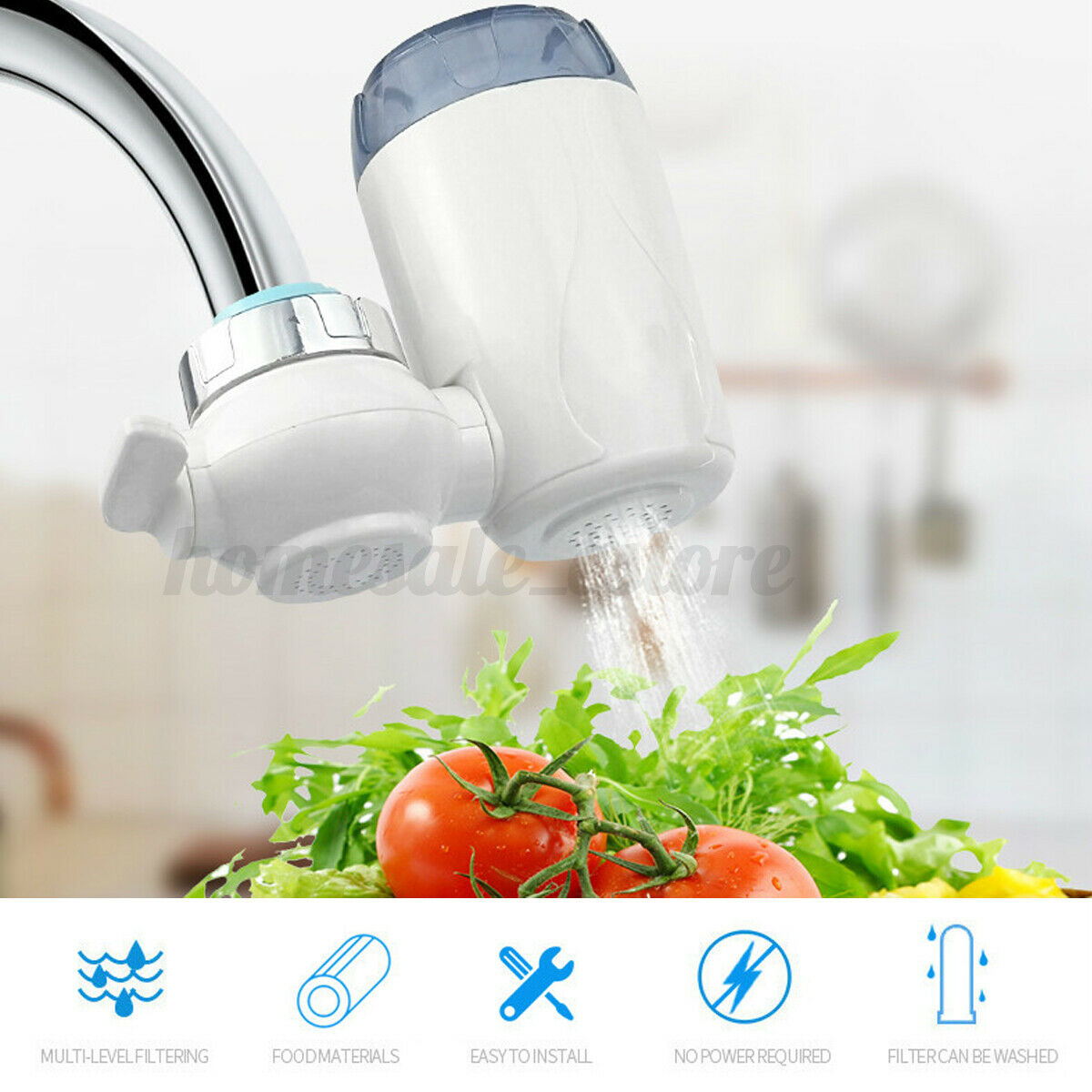 Tap Water Purifier Clean Kitchen Faucet Washable Removal Replacement Filte