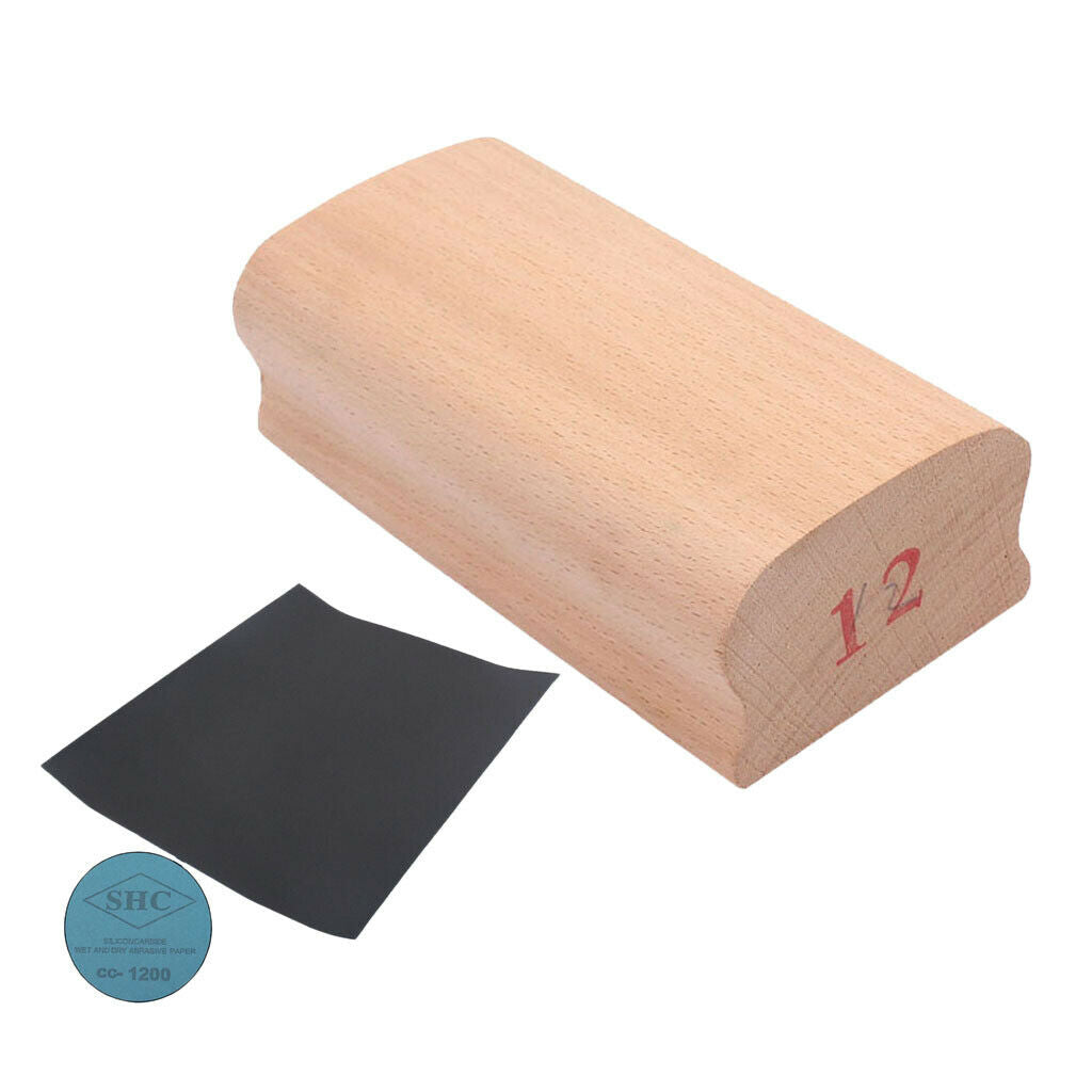 5.16''-Long Wooden Radius Sanding Block With Abrasives Paper for 12" Radius