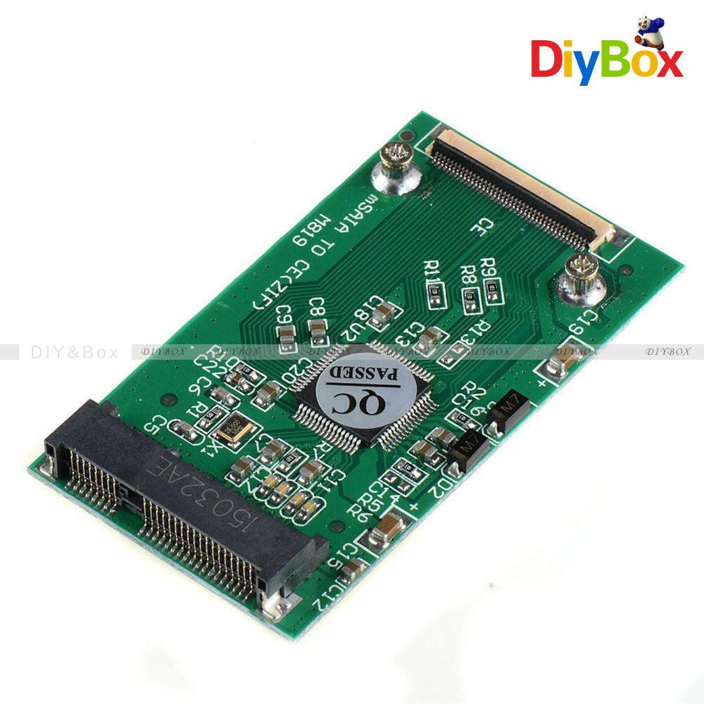 1.8“ 3.3V Mini mSATA PCI-E SSD to 40pin ZIF CE Cable Adapter Card For Win98/SE