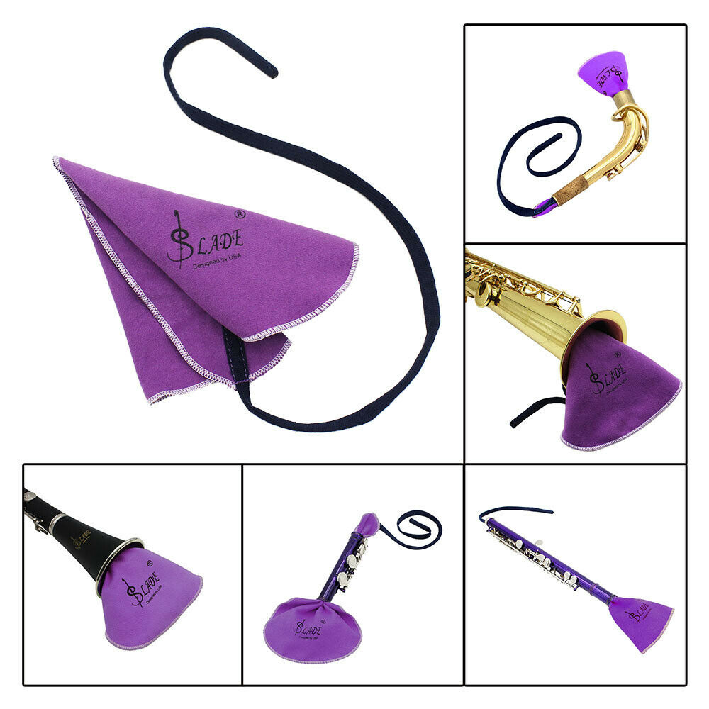 2pcs Woodwind Instruments Saxphone Clarinet Flute Pro. Cleaning Swab Cloth