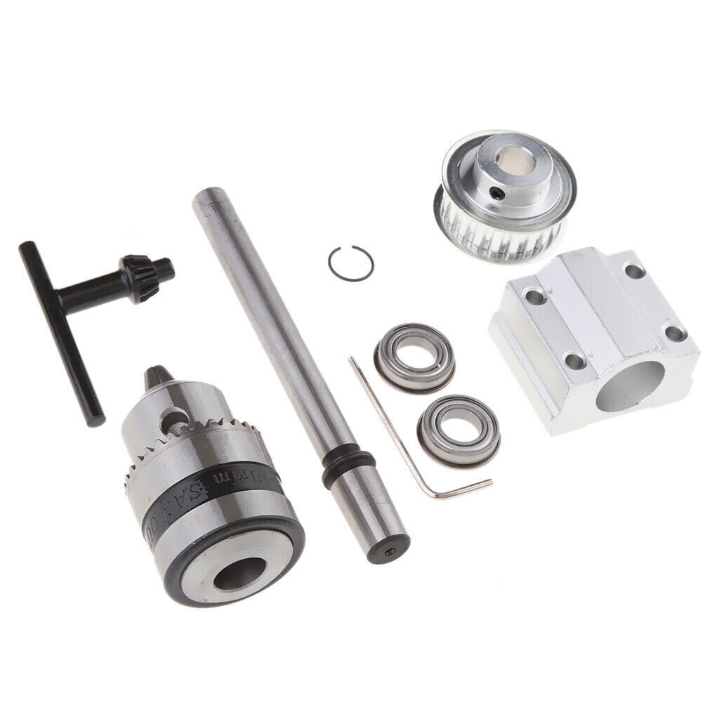 DIY Micro Bench Drill Spindle Assembly No Power Spindle with B12 Drill Chuck