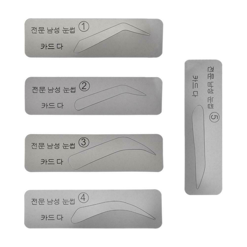 5pcs Reusable Eyebrow Stencil Set Eye Brow Mold DIY Styling Template Card @
