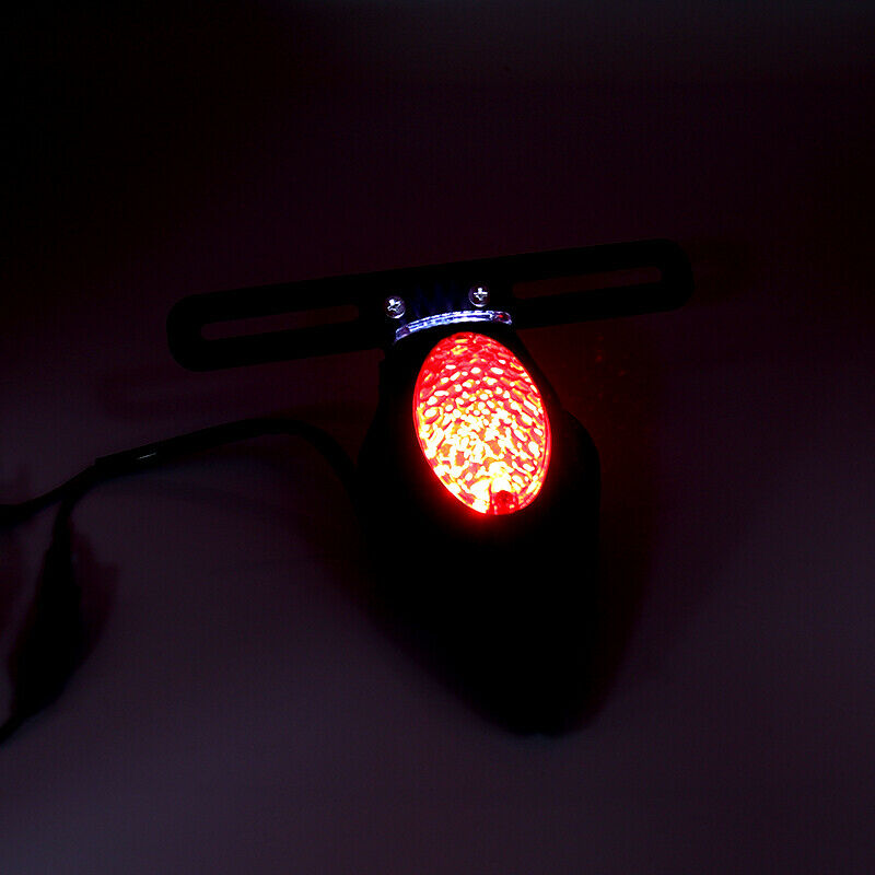 12V Refit Motorcycle Scooter Bikes LED Tail Brake Light License Plate Lamp Kit