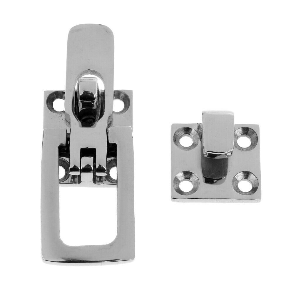 2 Pieces Stainless Steel Boat Locker Hatch Anti-Rattle Latch Fastener Clamp