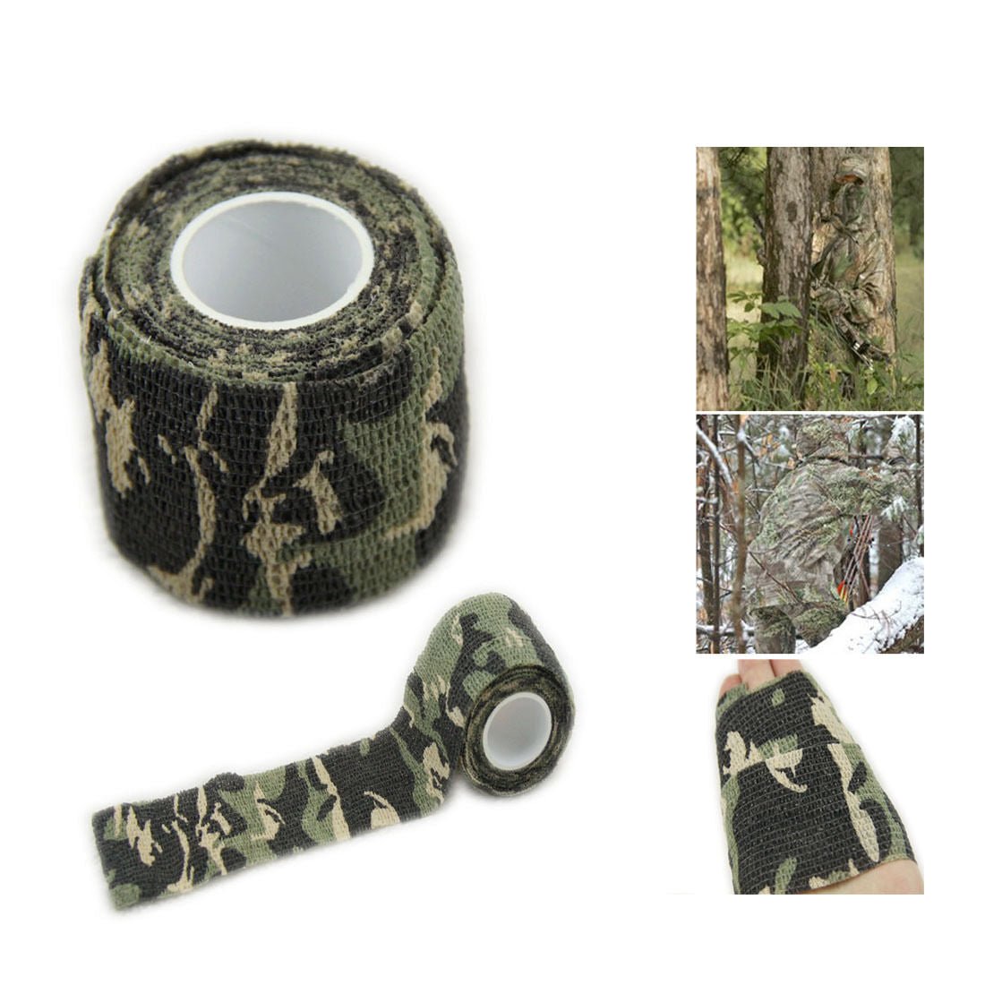 5PCS Lots 5CM X 4.5Meter Camo Hunting Camping Camouflage Stealth Tape Waterproof