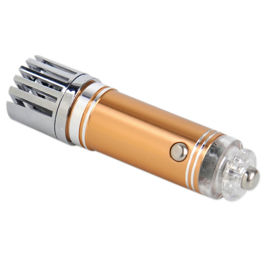 12V Mini Car Golden Fresh Air Ionic Purifier Oxygen Bar Ozone Ionizer Cleaner An