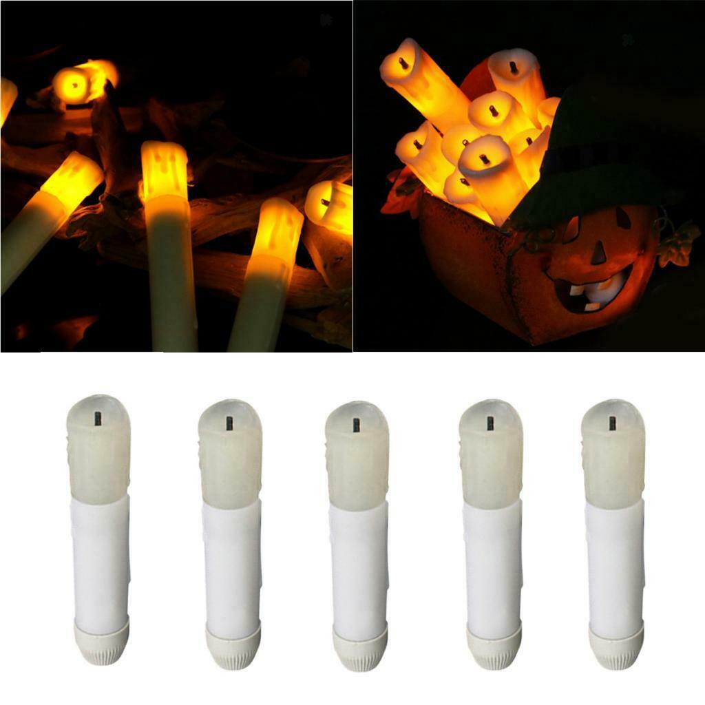 Lots 5 105mm Flameless LED Candle Battery Operated Flickering Lights Wedding