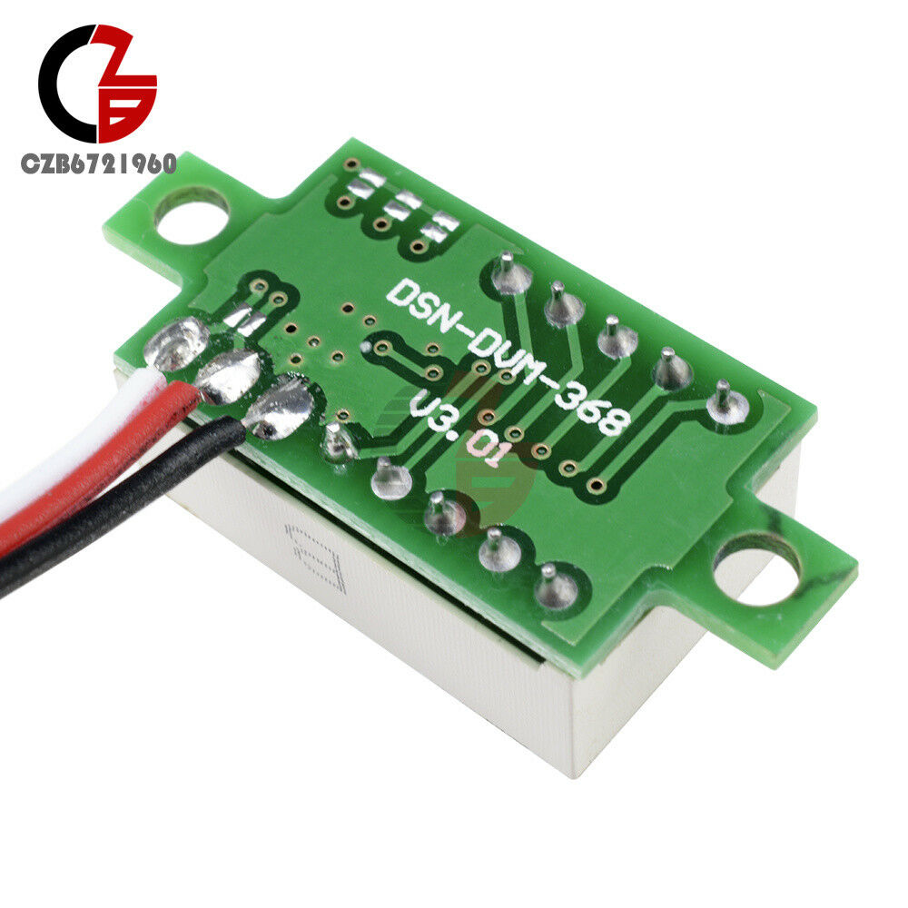 Blue 0-30V 0.36 inch 3 Wires LED Panel Voltage Meter 3-Digital Display Voltmeter
