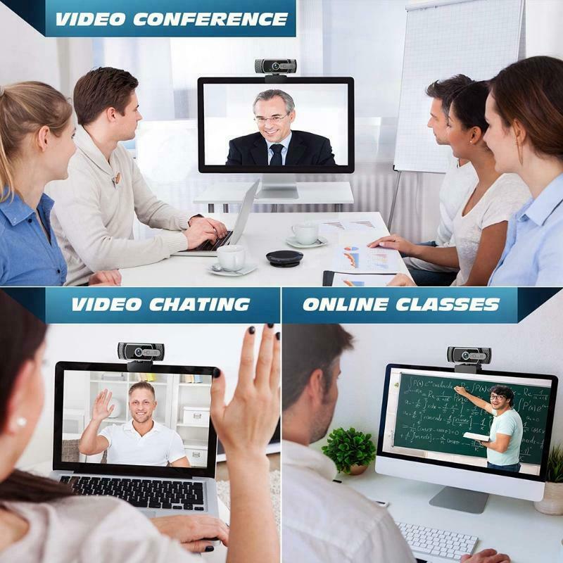 1080P Webcam Computer PC Web Camera Light Correction Wide Angle with Microphone