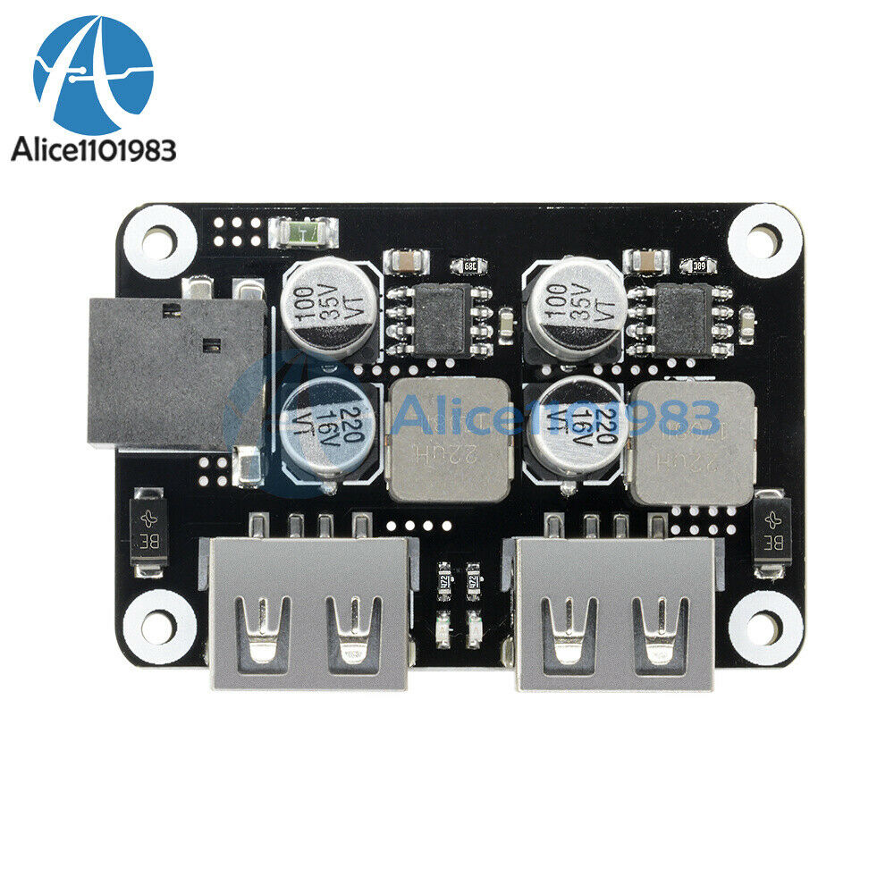 Dual Double USB 6-30V 2.4A Fast Charger Buck Step Down Module 24W Car Board Kit