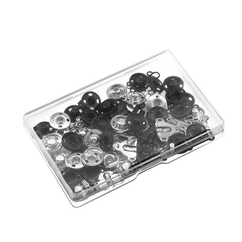 50 Pairs 3 Styles Sewing Hooks and Eyes Set Hook and Eye Closures Kit for Trouse