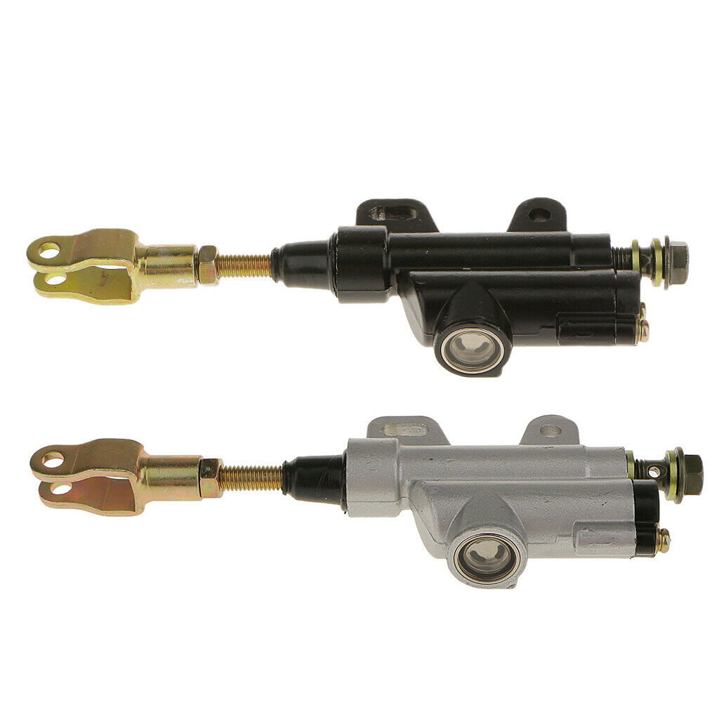 Moto Rear Foot Brake Master Cylinder Hydraulic Brake Pump Black