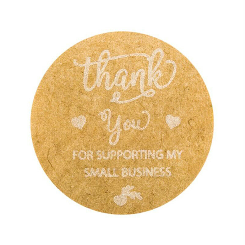 500Pcs Round Kraft Thank You Seal Stickers DIY Gifts Package Adhesive Lab.l8