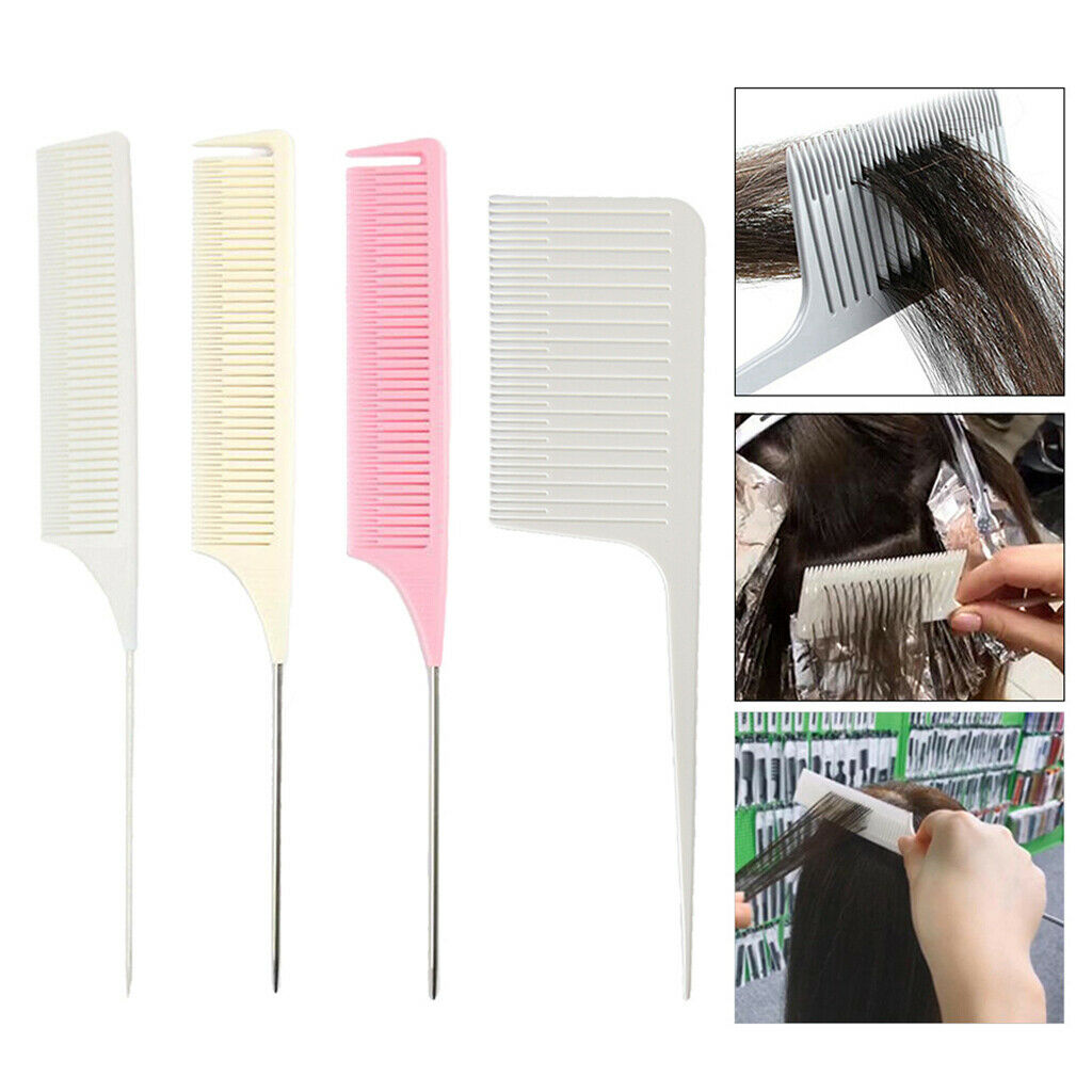 4 Pieces Pro Weave Highlighting Foiling Hair Comb Highlight Salon Tool
