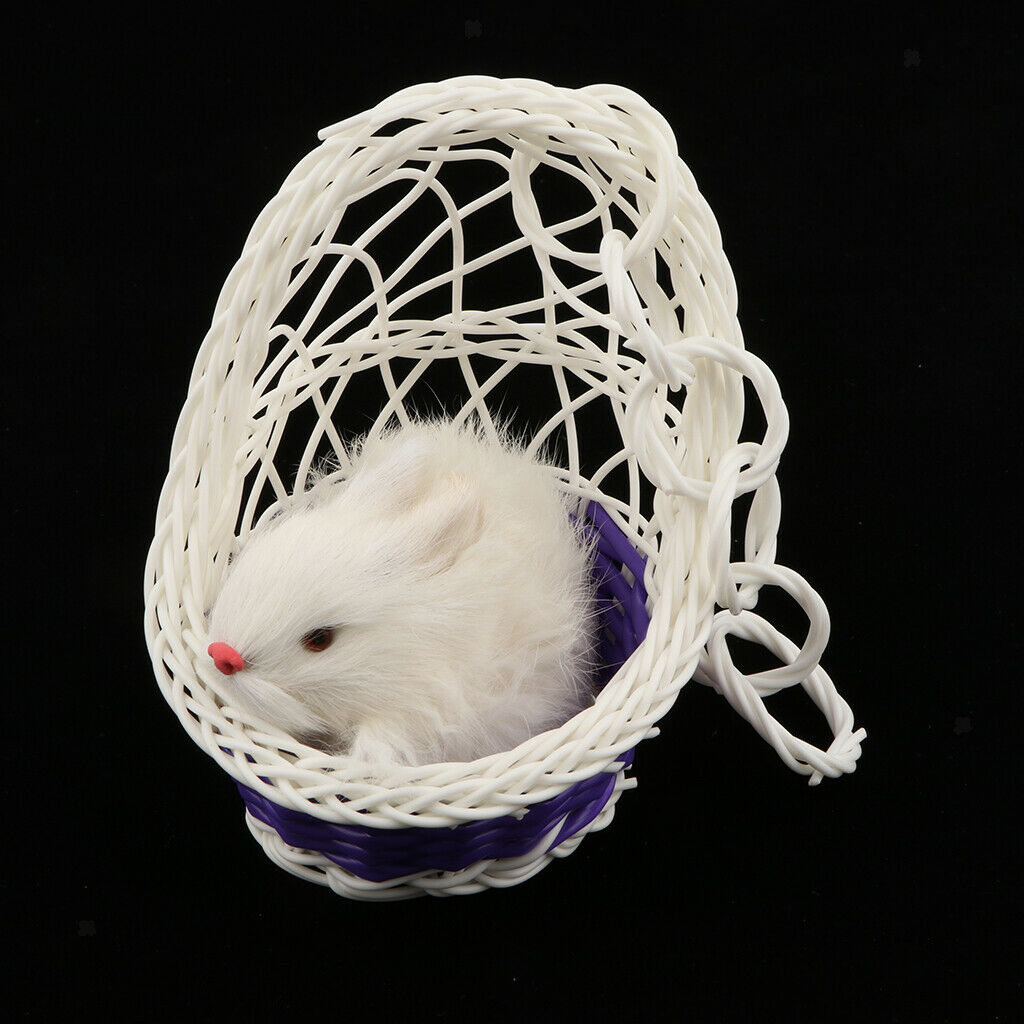 Home Office Durable Basket Cat Ornament Craft Decoration