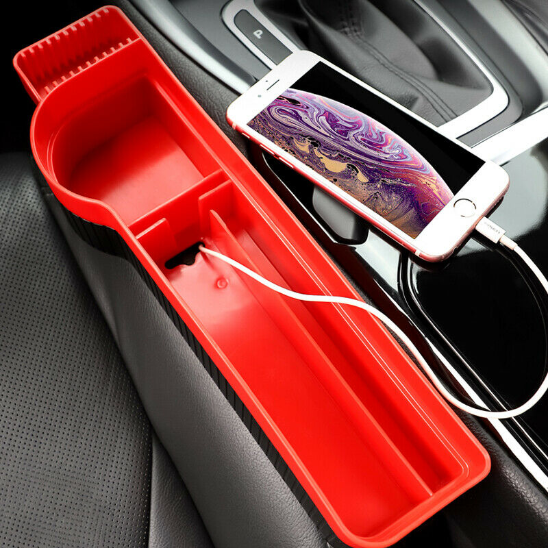 2PCS Universal Car Seat Slot Storage Box Consoles Organizer Phone ABS Cup Holder
