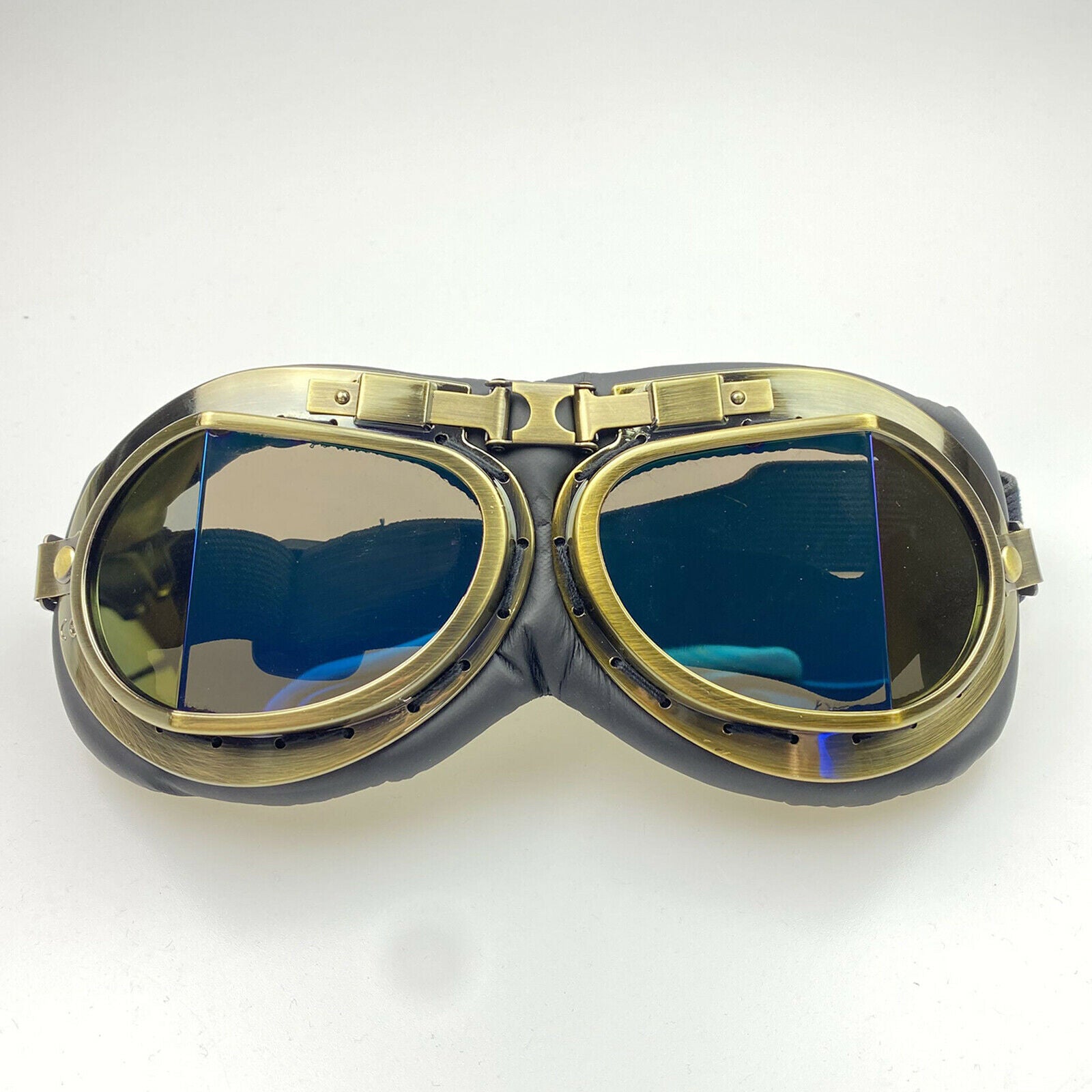 Motocross Bike Cruiser Helmet Goggles Glasses with Adjustable Non-slip Strap Fit