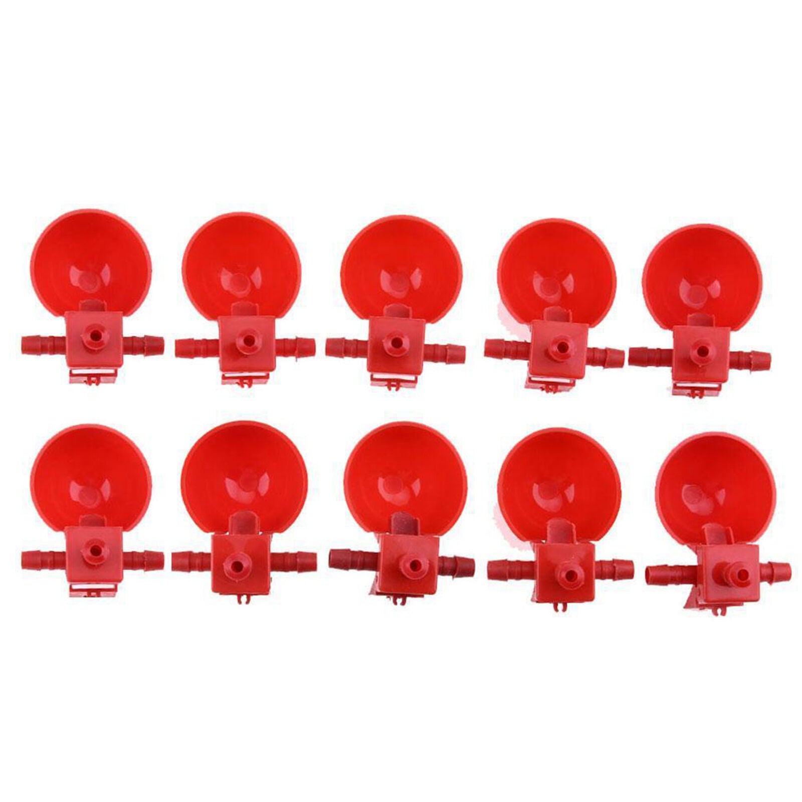 10pcs Poultry Chicken Coop Feeder Automatic Water Drinking Cup Bowl Fowl Drinker