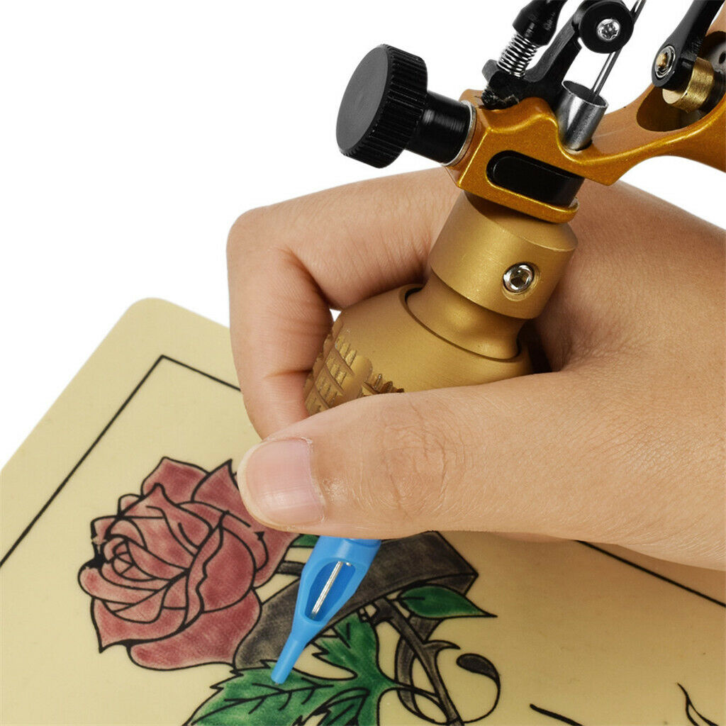 Alloy Tattoo Machine Self Locking Handle Grip Holder Needle Bar Tube Yellow
