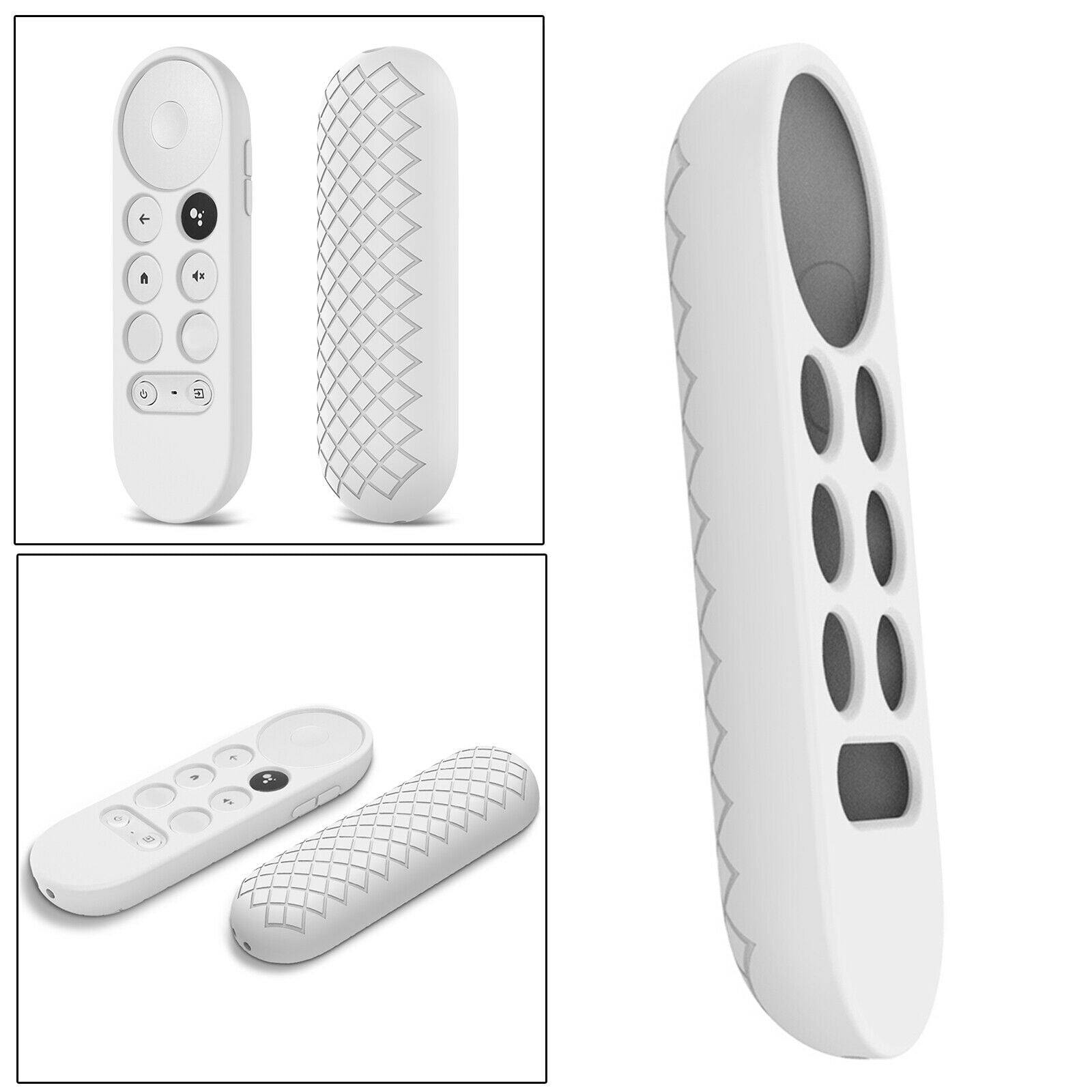 Silicone Protective Case Remote Cover for Google 2020 Voice Remote White